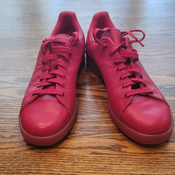 adidas Shoes Nwot Adidas Stan Smith Red Genuine Leather - Main Image